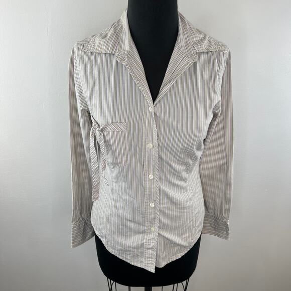 PAUL SMITH Gray Pink Stripe Long Sleeve Button Down Collared Shirt Size EU 40 - Picture 5 of 6